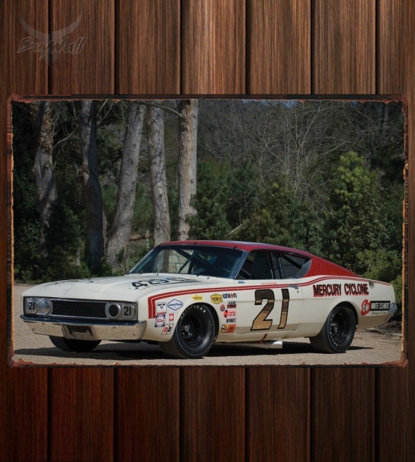 Металлическая табличка Mercury Cyclone Spoiler II Boss 429 NASCAR Металлическая табличка Mercury Cyclone Spoiler II Boss 429 NASCAR